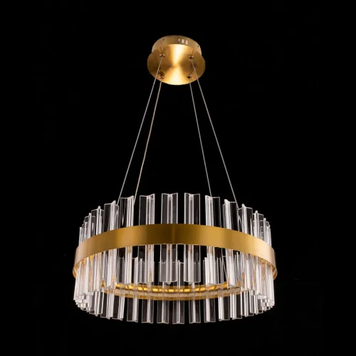 Люстра подвесная LED с пультом Рианна CL337043 Citilux прозрачная на 1 лампа, основание бронзовое в стиле современный с пультом фото 2