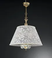 Люстра подвесная  L 9000/50 Reccagni Angelo белая на 3 лампы, основание античное бронза в стиле классический 