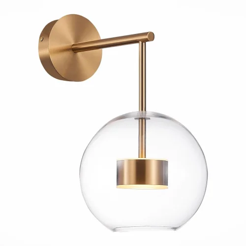 Бра LED Bopone SL1133.201.01 ST-Luce прозрачный на 1 лампа, основание золотое в стиле современный шар