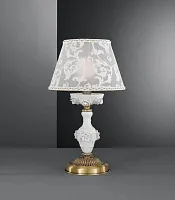 Настольная лампа P 9001 P Reccagni Angelo белая 1 лампа, основание античное бронза латунь металл в стиле классический 