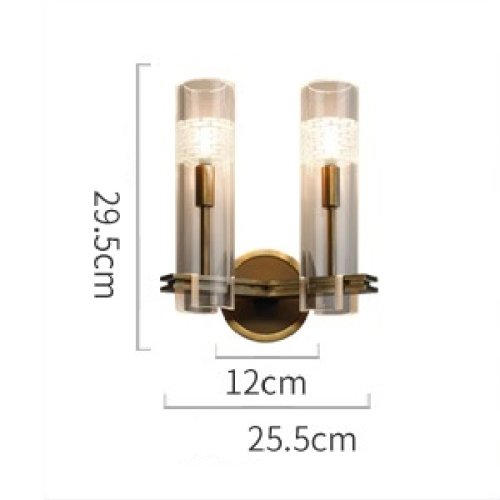 Настенный светильник (Бра) Chamont 2 164356-60 ImperiumLoft прозрачный на 2 лампы, основание латунь в стиле современный  фото 5