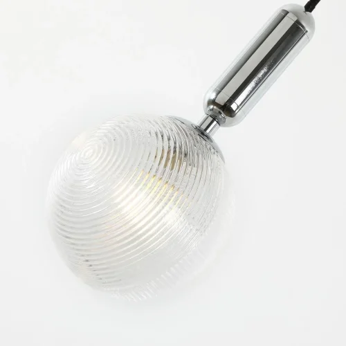 Светильник подвесной Idem 2724-1P Favourite прозрачный 1 лампа, основание хром в стиле классический выдувное фото 4