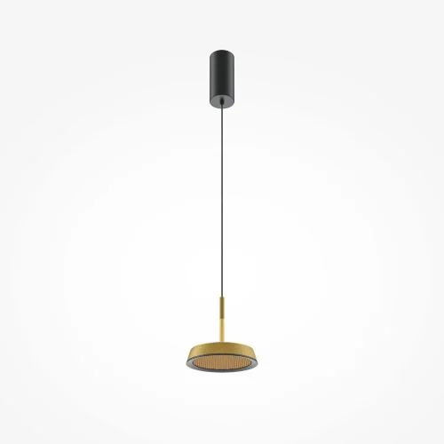 Светильник подвесной LED El MOD041PL-L15G3K Maytoni золотой 1 лампа, основание чёрное в стиле современный минимализм 