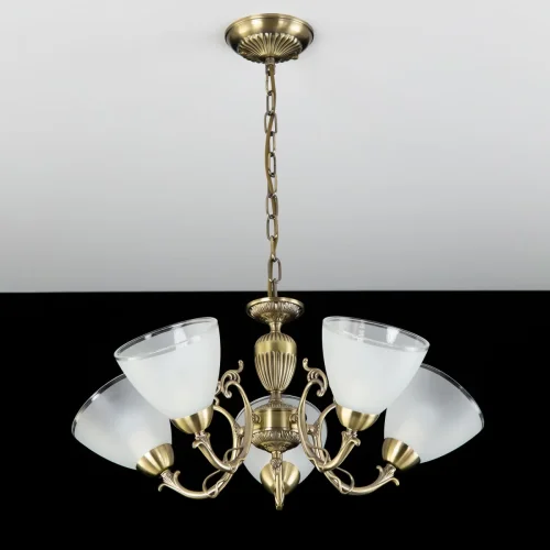 Люстра подвесная Латур CL413251 Citilux белая на 5 ламп, основание бронзовое в стиле классический  фото 9