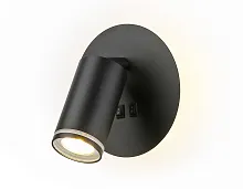 Бра с выключателем LED FW2463 Ambrella light чёрный 1 лампа, основание чёрное в стиле современный хай-тек 