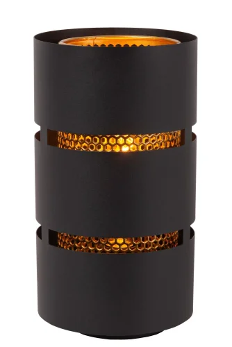 Настольная лампа Rosas 21533/01/30 Lucide чёрная 1 лампа, основание чёрное металл в стиле лофт винтаж 