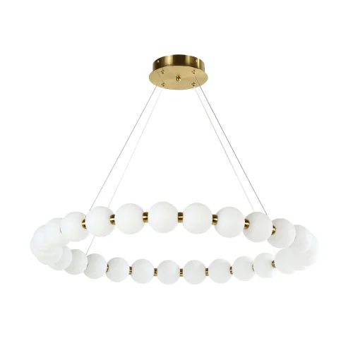 Люстра подвесная LED Gubbare 4014-8P Favourite белая на 1 лампа, основание золотое в стиле современный  фото 2