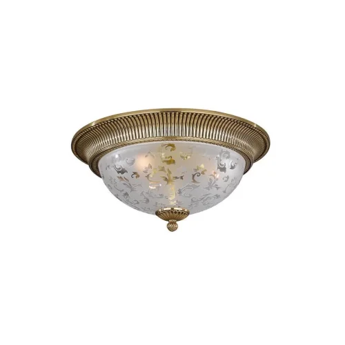 Люстра потолочная  PL 6302/3 Reccagni Angelo белая на 3 лампы, основание золотое в стиле классический 