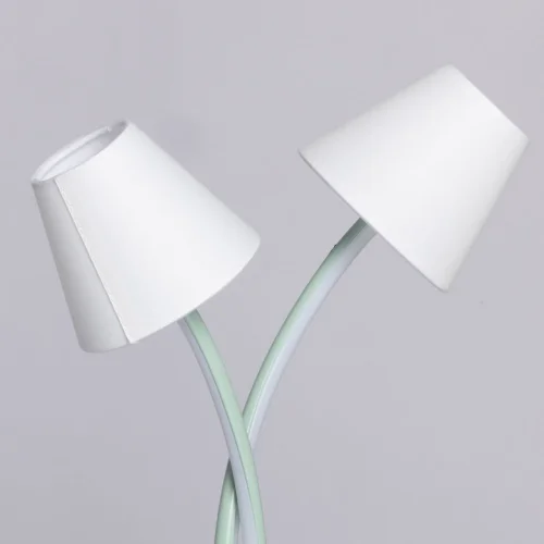 Настольная лампа LED Аэлита 480033302 MW-Light белая 2 лампы, основание зелёное металл в стиле современный  фото 3