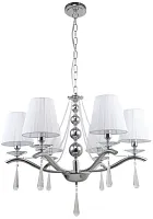 Люстра подвесная Nifty 1042/09/06P Stilfort белая на 6 ламп, основание хром в стиле классический Люстра подвесная Nifty 1042/09/06P Stilfort белая на 6 ламп, основание хром в стиле классический