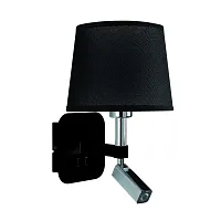 Бра  HABANA 5317+5238 Mantra Tek чёрный 1 лампа, основание чёрное в стиле современный 