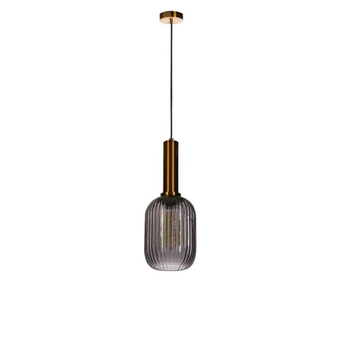 Светильник подвесной Iris 2070-A+BR LOFT IT серый чёрный 1 лампа, основание медь в стиле лофт выдувное фото 2