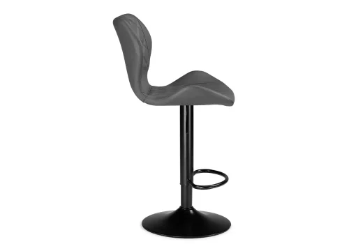 Барный стул Porch gray / black 15725 Woodville, серый/экокожа, ножки/металл/чёрный, размеры - *1080***460*490 фото 3
