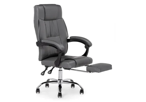 Компьютерное кресло Born gray 15347 Woodville, серый/экокожа, ножки/металл/хром, размеры - *1120***610*660