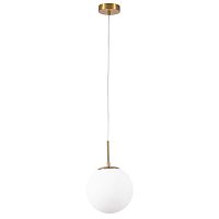 Светильник подвесной Volare A1563SP-1PB Arte Lamp белый 1 лампа, основание медь в стиле современный 