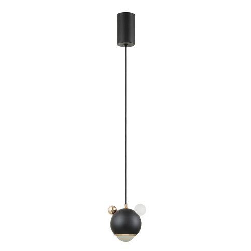 Светильник подвесной LED AMIGO SP LED BLACK Crystal Lux чёрный 1 лампа, основание чёрное в стиле современный шар фото 2