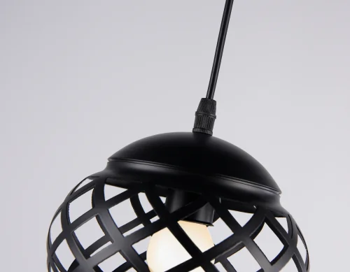 Светильник подвесной TR8442 Ambrella light чёрный 1 лампа, основание чёрное в стиле восточный кантри прованс  фото 6
