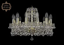 Люстра подвесная хрустальная 11.26.12.165.Gd.B Bohemia Art Classic прозрачная на 12 ламп, основание золотое в стиле классический 