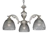 Люстра подвесная L 9801/3 Reccagni Angelo серая чёрная на 3 лампы, основание никель в стиле классический 