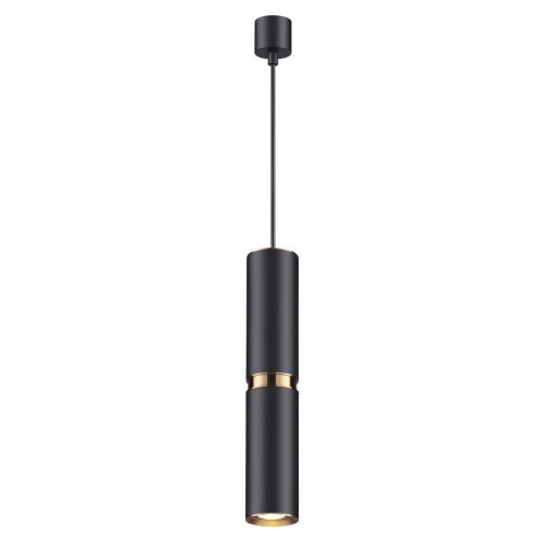 Светильник подвесной Afra 4742/5L Odeon Light чёрный золотой 1 лампа, основание чёрное в стиле хай-тек современный трубочки