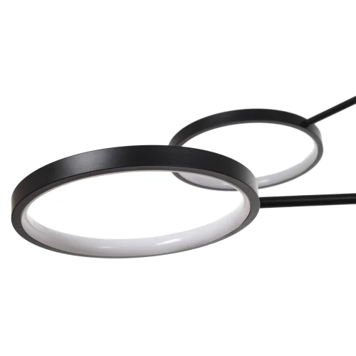 Люстра потолочная LED Eva MR1220-8CL MyFar без плафона на 8 ламп, основание чёрное в стиле современный хай-тек  фото 5