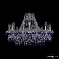Люстра подвесная 1410/12/240 Ni V3001 Bohemia Ivele Crystal без плафона на 12 ламп, основание никель в стиле классический виноград