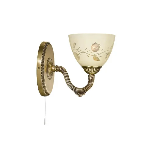 Бра с выключателем A 6258/1  Reccagni Angelo бежевый на 1 лампа, основание античное бронза в стиле классический 