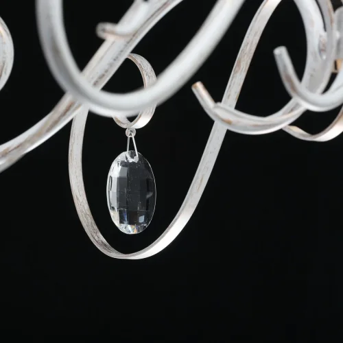 Люстра подвесная Аврора 371016005 DeMarkt без плафона на 5 ламп, основание белое в стиле классический  фото 11
