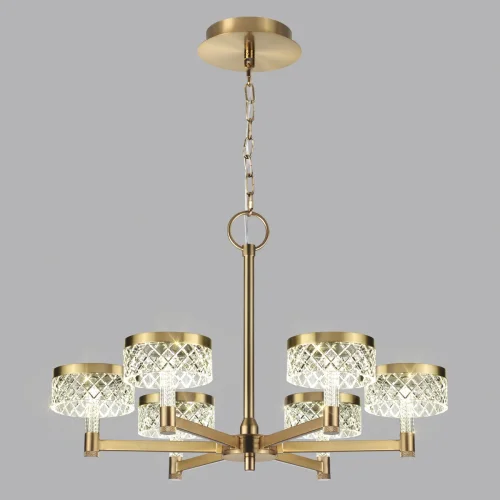 Люстра подвесная LED Fivre 5032/36L Odeon Light прозрачная на 1 лампа, основание античное бронза в стиле современный  фото 4
