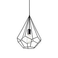 Светильник подвесной лофт AMPOLLA-3 SP1 NERO Ideal Lux чёрный 1 лампа, основание чёрное в стиле лофт 