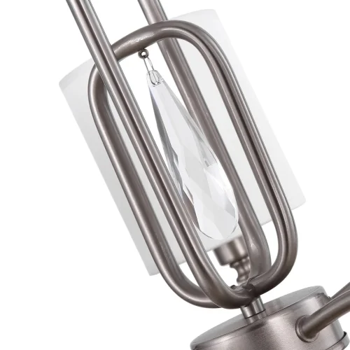 Люстра подвесная Riverside FR1007PL-05N Freya белая на 5 ламп, основание никель в стиле классический современный  фото 2