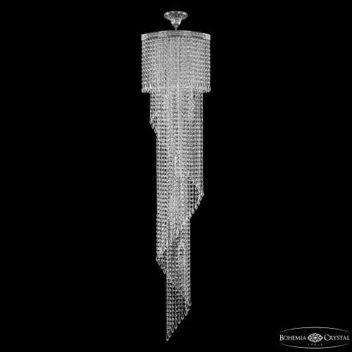 Люстра каскадная хрустальная 83113/35IV-150 Ni Bohemia Ivele Crystal прозрачная на 5 ламп, основание никель в стиле классический современный r фото 4