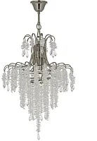 Люстра подвесная хрустальная Erli E 1.5.40.105 N Arti Lampadari прозрачная на 3 лампы, основание никель в стиле арт-деко 