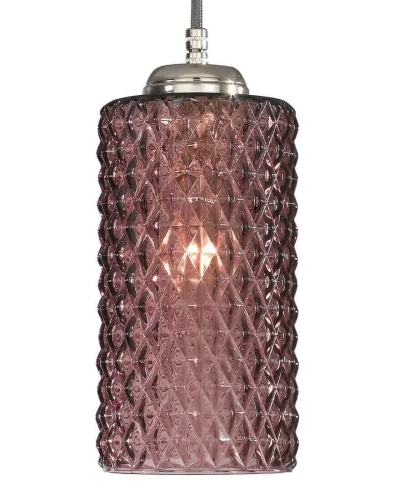 Светильник подвесной L 10001/1 Reccagni Angelo фиолетовый 1 лампа, основание никель в стиле современный классический выдувное фото 3