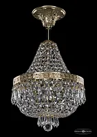 Светильник потолочный 19271/H1/25IV G Bohemia Ivele Crystal прозрачный 3 лампы, основание золотое в стиле классика sp