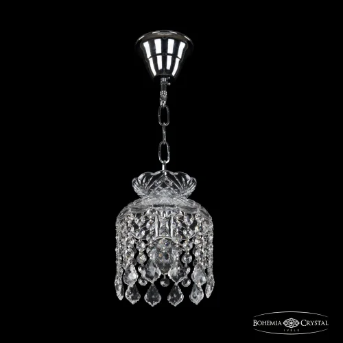 Светильник подвесной 14781/15 Ni Leafs Bohemia Ivele Crystal прозрачный 1 лампа, основание никель в стиле классический leafs