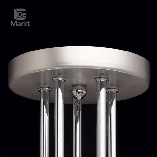 Люстра потолочная Тетро 673011605 DeMarkt белая на 5 ламп, основание серое серебряное в стиле современный  фото 10