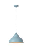Светильник подвесной ISLA 34400/29/68 Lucide синий 1 лампа, основание синее в стиле модерн 