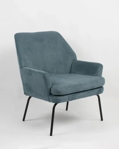 Кресло Харви тёмно-бирюзовый УТ000037090 Stool Group, голубой синий/рогожка, ножки/металл/чёрный, размеры - *825***680*760мм