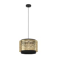 Светильник подвесной Sandbach 43981 Eglo латунь чёрный 1 лампа, основание чёрное в стиле современный 
