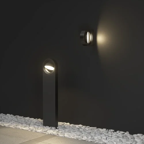 Парковый светильник LED San Francisco A1831PA-1BK Arte Lamp уличный IP44 чёрный 1 лампа, плафон чёрный в стиле современный LED фото 3
