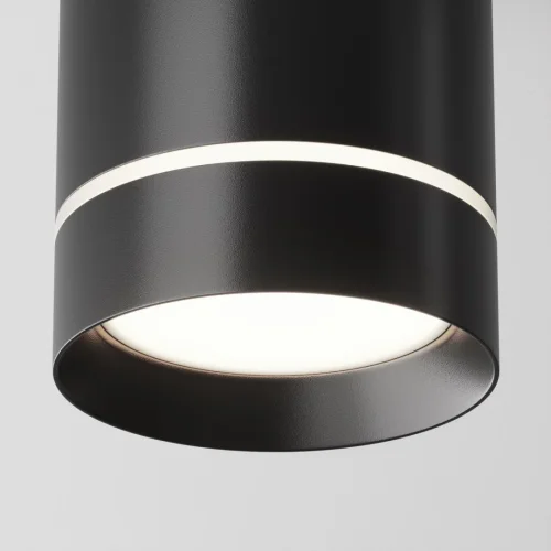 Светильник подвесной LED Orlo P085PL-12W4K-B Maytoni чёрный 1 лампа, основание чёрное в стиле хай-тек современный трубочки