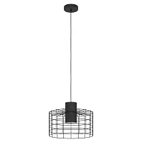 Светильник подвесной Milligan 43627 Eglo чёрный 1 лампа, основание чёрное в стиле современный 