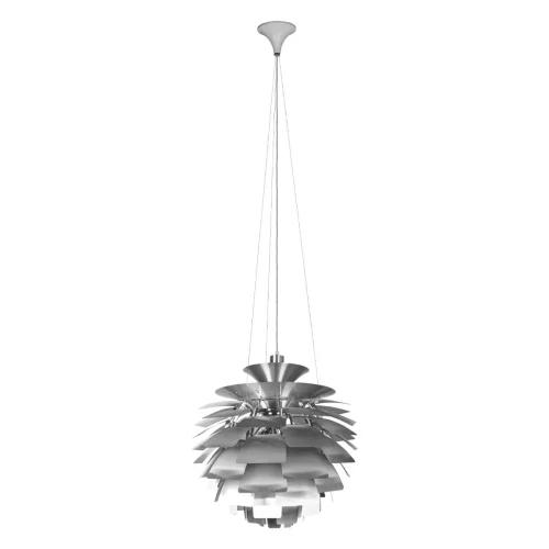 Светильник подвесной Artichoke 10156/600 Silver LOFT IT серебряный 3 лампы, основание белое в стиле флористика арт-деко 