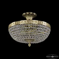 Люстра потолочная 19051/35IV G C1 Bohemia Ivele Crystal прозрачная на 4 лампы, основание золотое в стиле классика sp