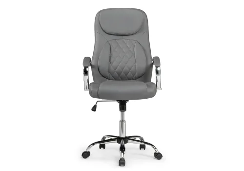 Компьютерное кресло Tron grey 15516 Woodville, серый/искусственная кожа, ножки/металл/хром, размеры - *1210***610*700 фото 3
