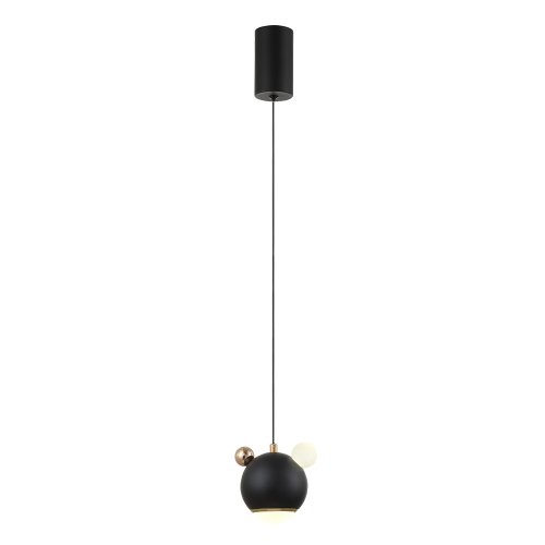 Светильник подвесной LED AMIGO SP LED BLACK Crystal Lux чёрный 1 лампа, основание чёрное в стиле современный шар фото 3