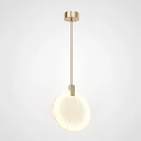 Светильник подвесной MARBLE D25 182051-26 ImperiumLoft белый 1 лампа, основание латунь в стиле современный 