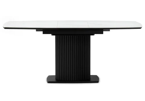 Керамический стол Фестер 140(180)х80х76 белый мрамор / черный  572420 Woodville столешница белая из керамика фото 3