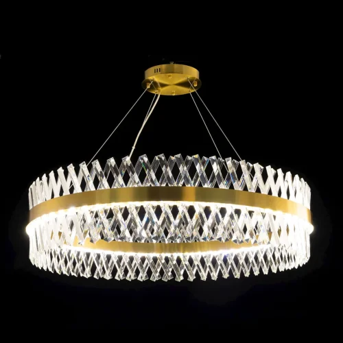 Люстра подвесная LED с пультом Ричард CL336103 Citilux прозрачная на 1 лампа, основание бронзовое в стиле современный хай-тек с пультом фото 6